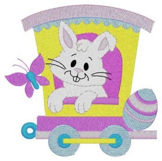 Picture of Bunny Caboose Machine Embroidery Design