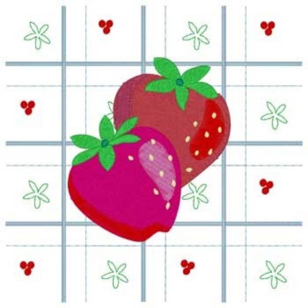 Picture of Strawberries Machine Embroidery Design