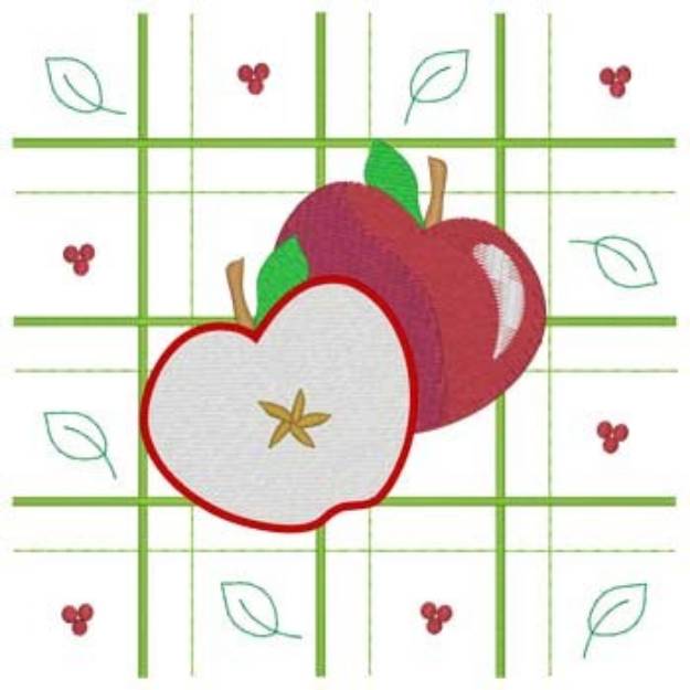 Picture of Apples Machine Embroidery Design