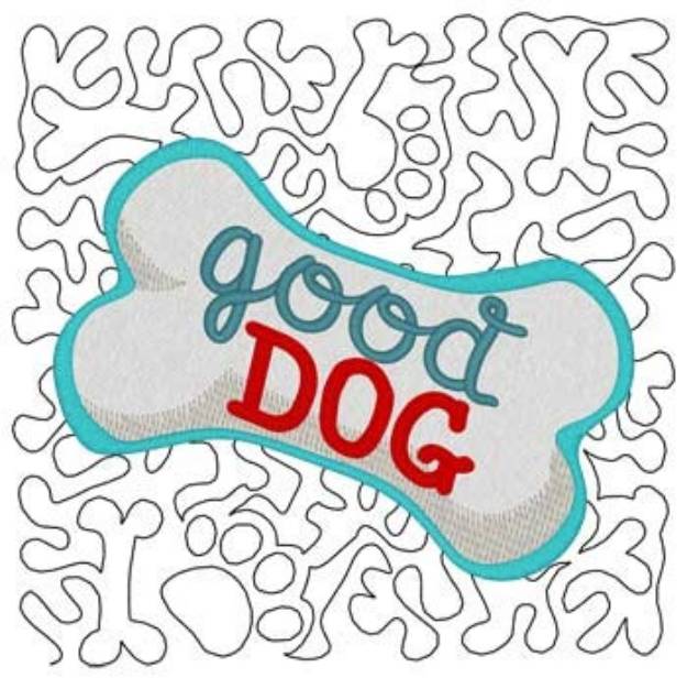 Picture of Good Dog Machine Embroidery Design