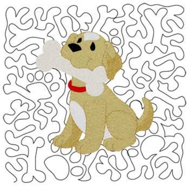 Picture of Dog Wbone Machine Embroidery Design