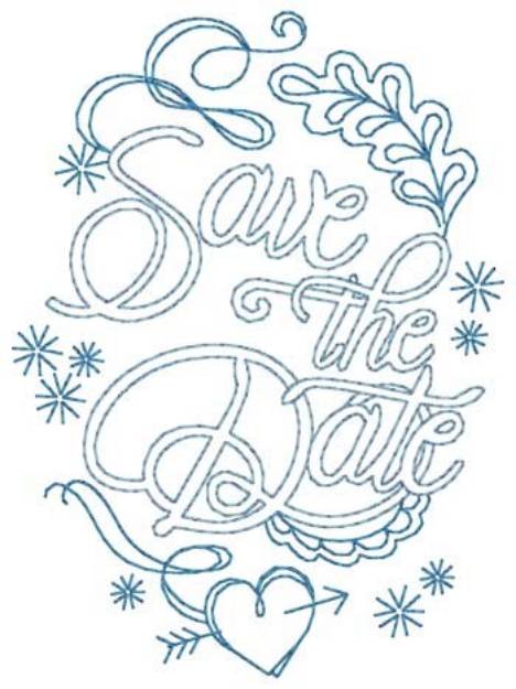 Picture of Save The Date Machine Embroidery Design