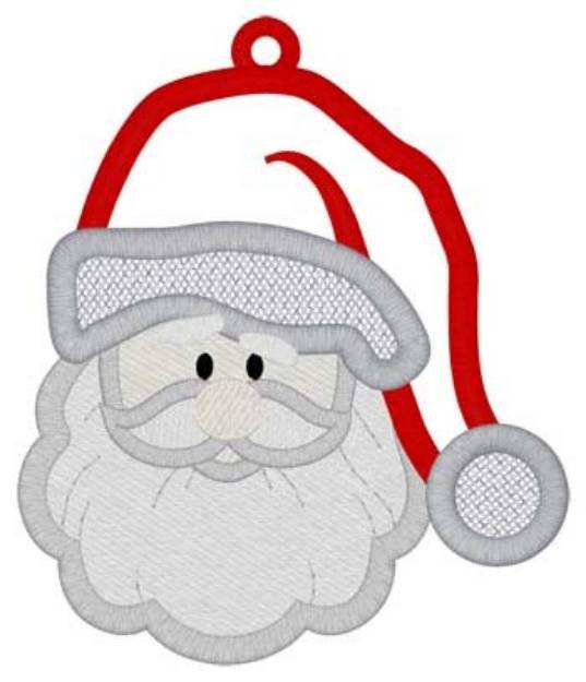 Picture of Lace Applique Santa Machine Embroidery Design