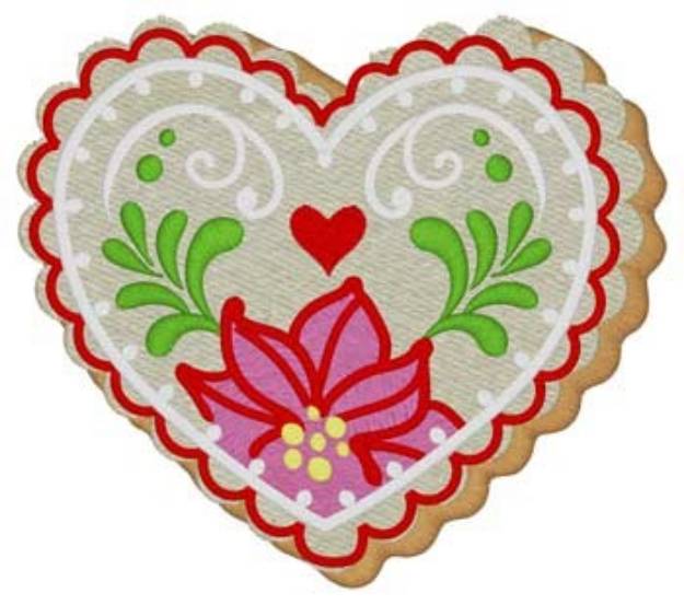 Picture of Heart Cookie Machine Embroidery Design