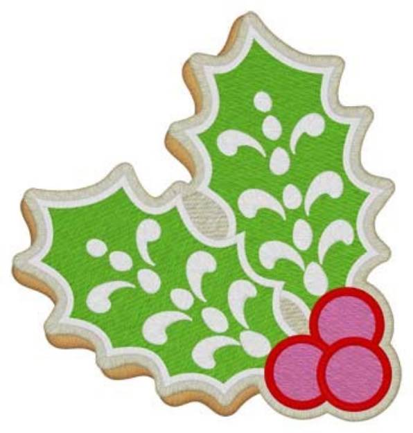 Picture of Holly Cookie Machine Embroidery Design