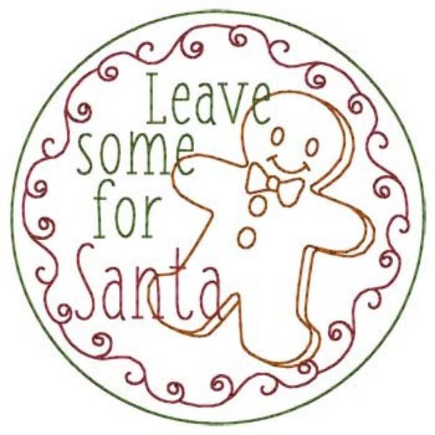 Picture of For Santa Coaster Machine Embroidery Design