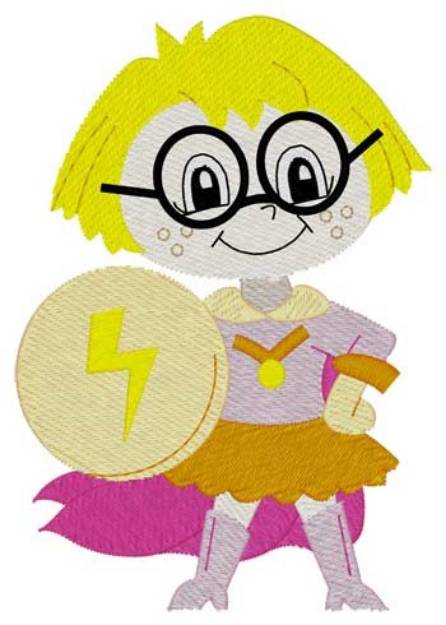 Picture of Superhero Girl Machine Embroidery Design