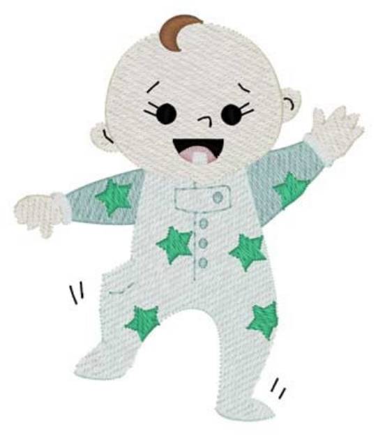 Picture of Walking Baby Machine Embroidery Design