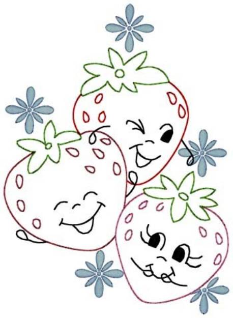 Picture of Happy Berries Machine Embroidery Design