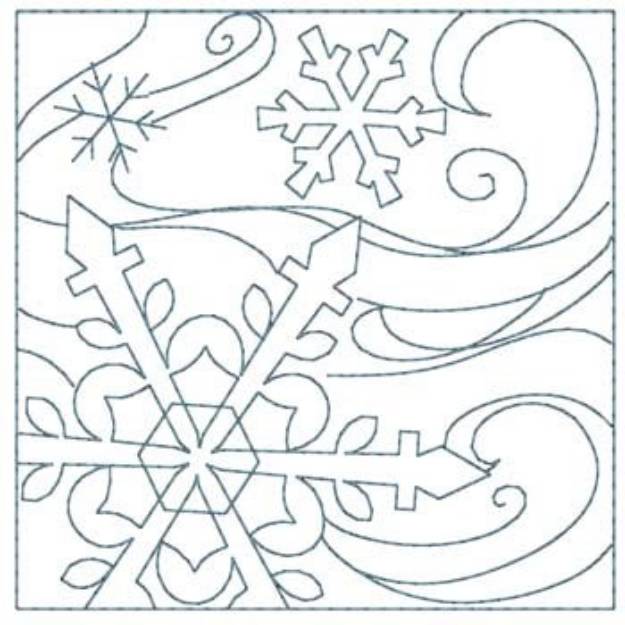 Picture of Snowflakes Quilt Machine Embroidery Design