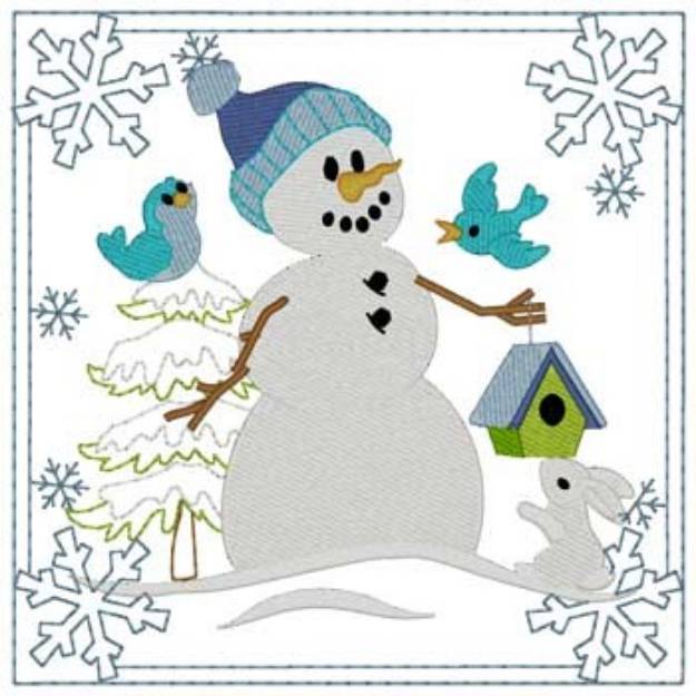 Picture of Winter Quilt Square Machine Embroidery Design