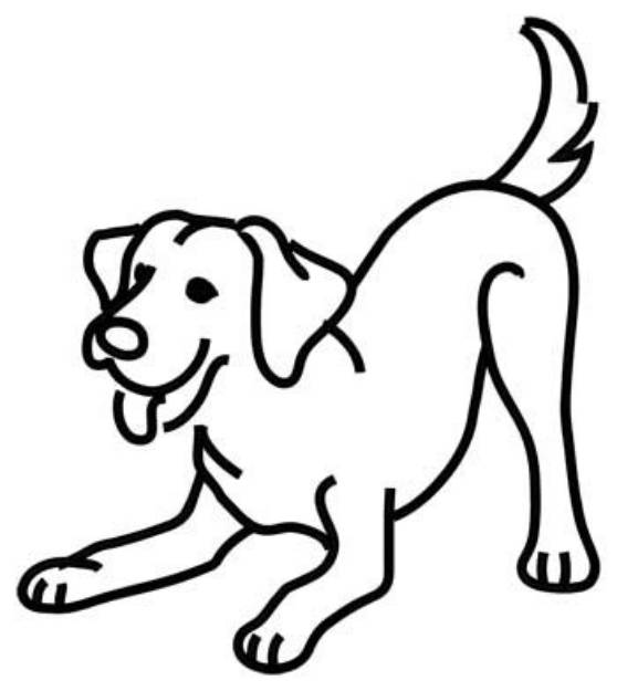 Picture of Labrador Retriever Outline Machine Embroidery Design