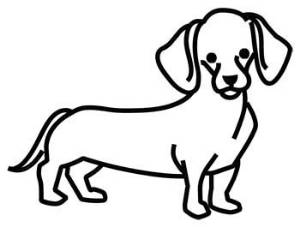 Picture of Dachshund Outline Machine Embroidery Design