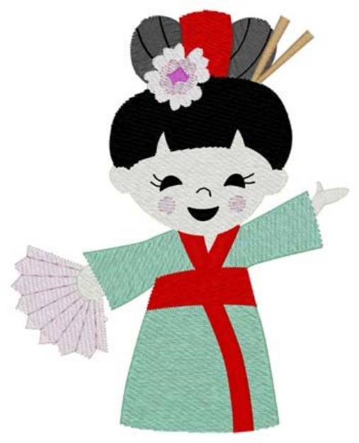 Picture of Geisha Machine Embroidery Design