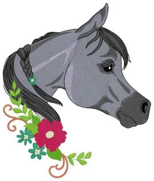 Picture of Arabian Horse Head Machine Embroidery Design