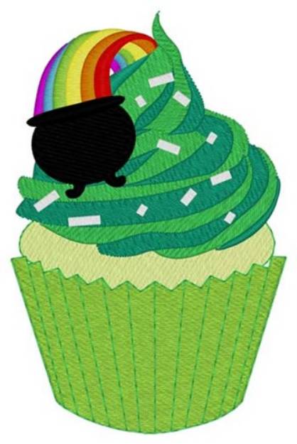 Picture of Pot-o-gold Cupcake Machine Embroidery Design