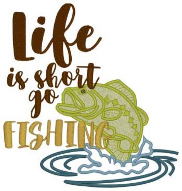 Picture of Life Is Short... Machine Embroidery Design