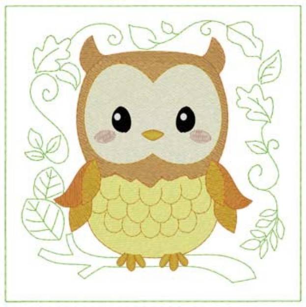 Picture of Baby Owl Machine Embroidery Design