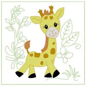 Picture of Baby Giraffe Machine Embroidery Design