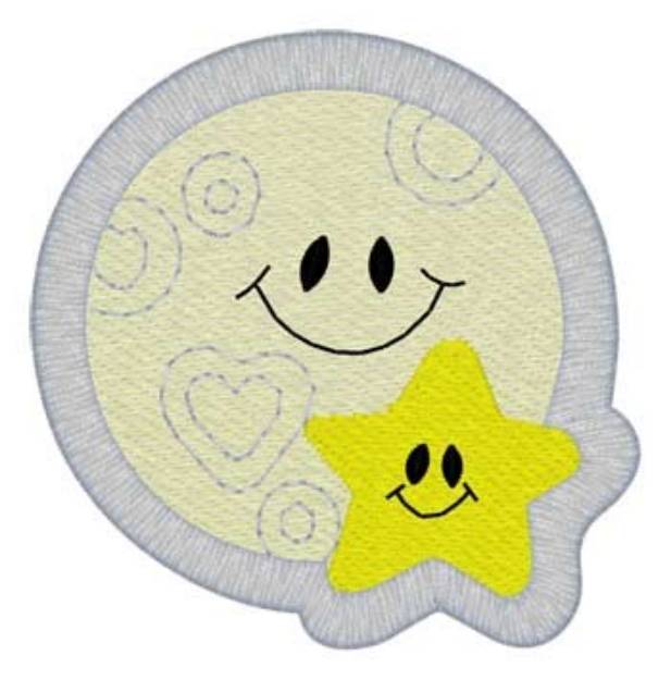 Picture of Moon & Star Machine Embroidery Design