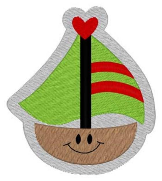 Picture of Sailboat Machine Embroidery Design