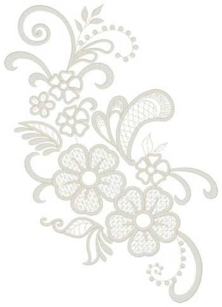 Picture of Lace Flowers Machine Embroidery Design