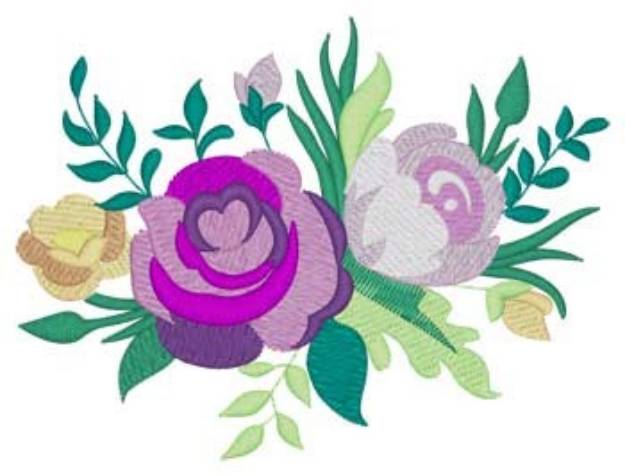 Picture of Rose Flowers Machine Embroidery Design