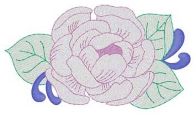 Picture of Peony Machine Embroidery Design