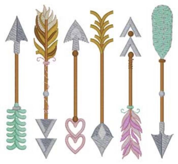 Picture of Decorative Arrows Machine Embroidery Design