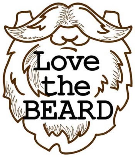 Picture of Love The Beard Machine Embroidery Design