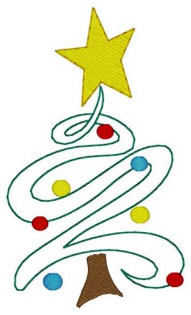 Picture of Christmas Tree Machine Embroidery Design