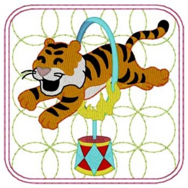 Picture of Circus Tiger Machine Embroidery Design