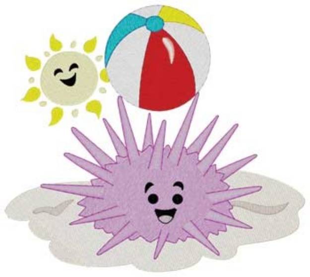 Picture of Kawaii Sea Urchin Machine Embroidery Design