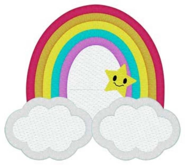 Picture of Rainbow Mylar Machine Embroidery Design