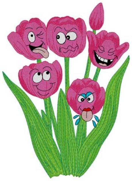 Picture of Tulip Cartoon Machine Embroidery Design