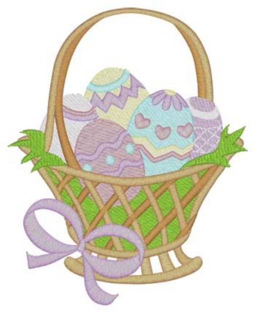 Picture of Easter Basket Machine Embroidery Design