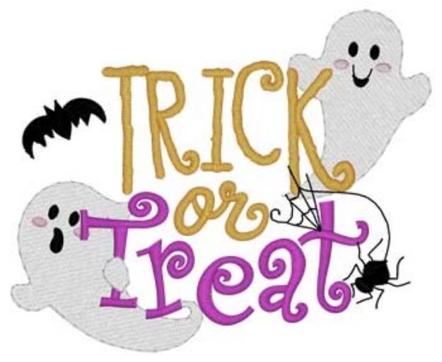 Picture of Trick Or Treat Ghosts Machine Embroidery Design