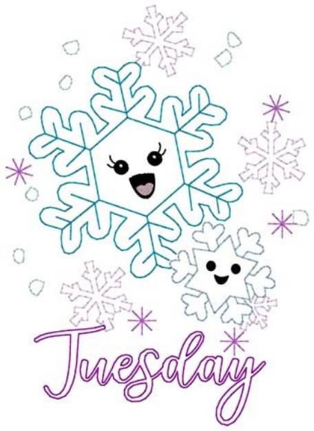 Picture of Tuesday Snowflakes Machine Embroidery Design