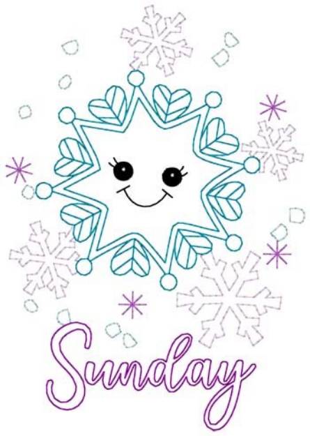 Picture of Sunday Snowflake Machine Embroidery Design