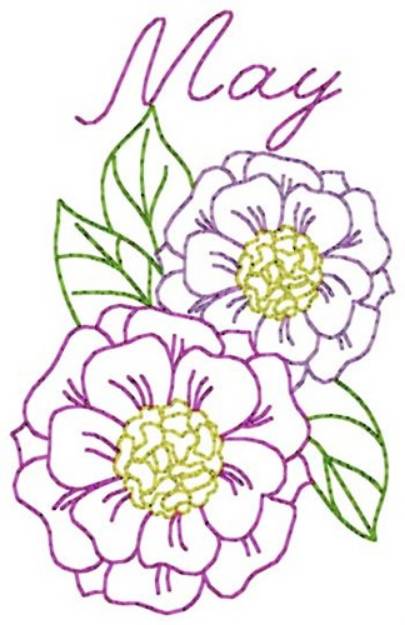 Picture of May Flowers Machine Embroidery Design