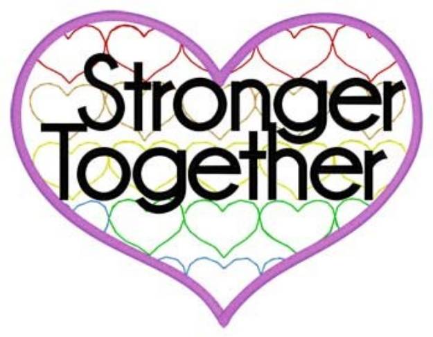 Picture of Stronger Together Machine Embroidery Design