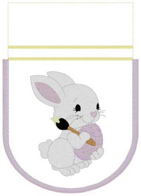 Picture of Easter Bunny Gift Bag Machine Embroidery Design