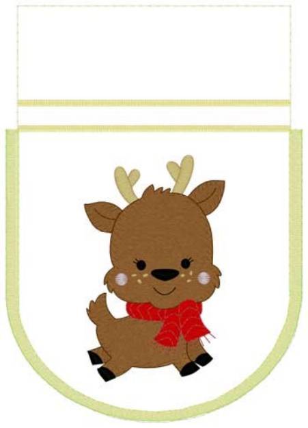 Picture of Reindeer Gift Bag Machine Embroidery Design