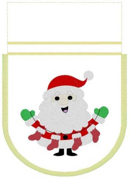 Picture of Santa Gift Bag Machine Embroidery Design