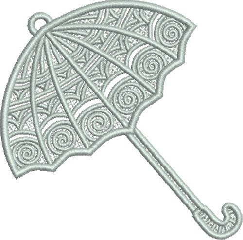 FSL Silver Umbrella Machine Embroidery Design