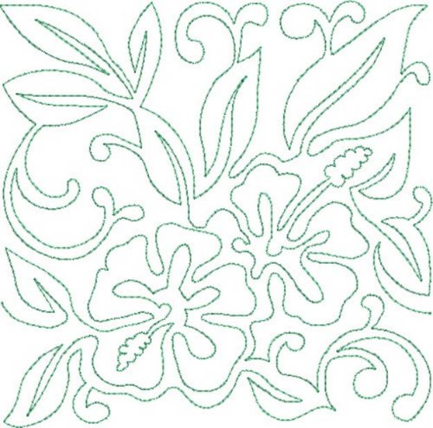 Picture of Bonny Hawaiian Block Machine Embroidery Design