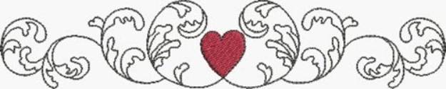 Picture of Heart & Scroll Border Machine Embroidery Design