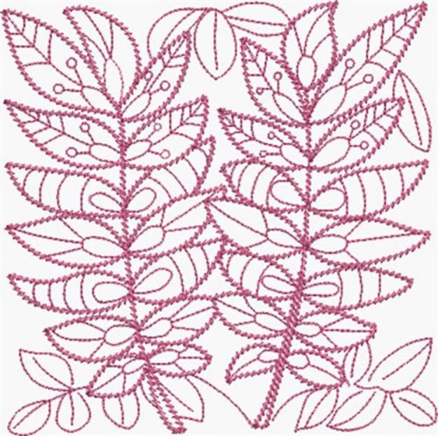 Picture of Fuchsia Leaf Machine Embroidery Design