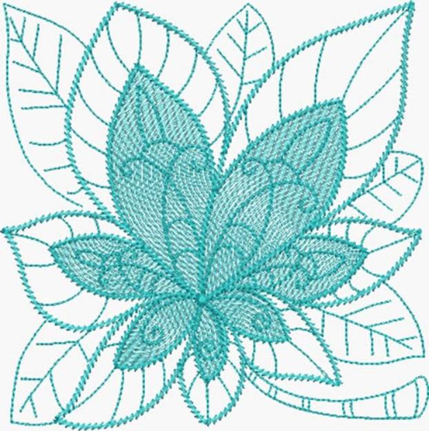 Picture of Larimar Leaf Machine Embroidery Design