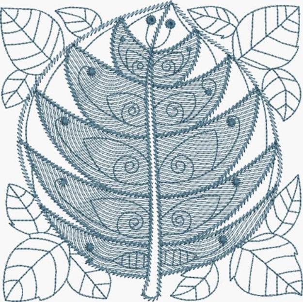 Picture of Lapis Leaf Machine Embroidery Design